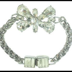 KATE SPADE ELECTRIC GARDENS CRYSTAL BRACELET SILVER EUC